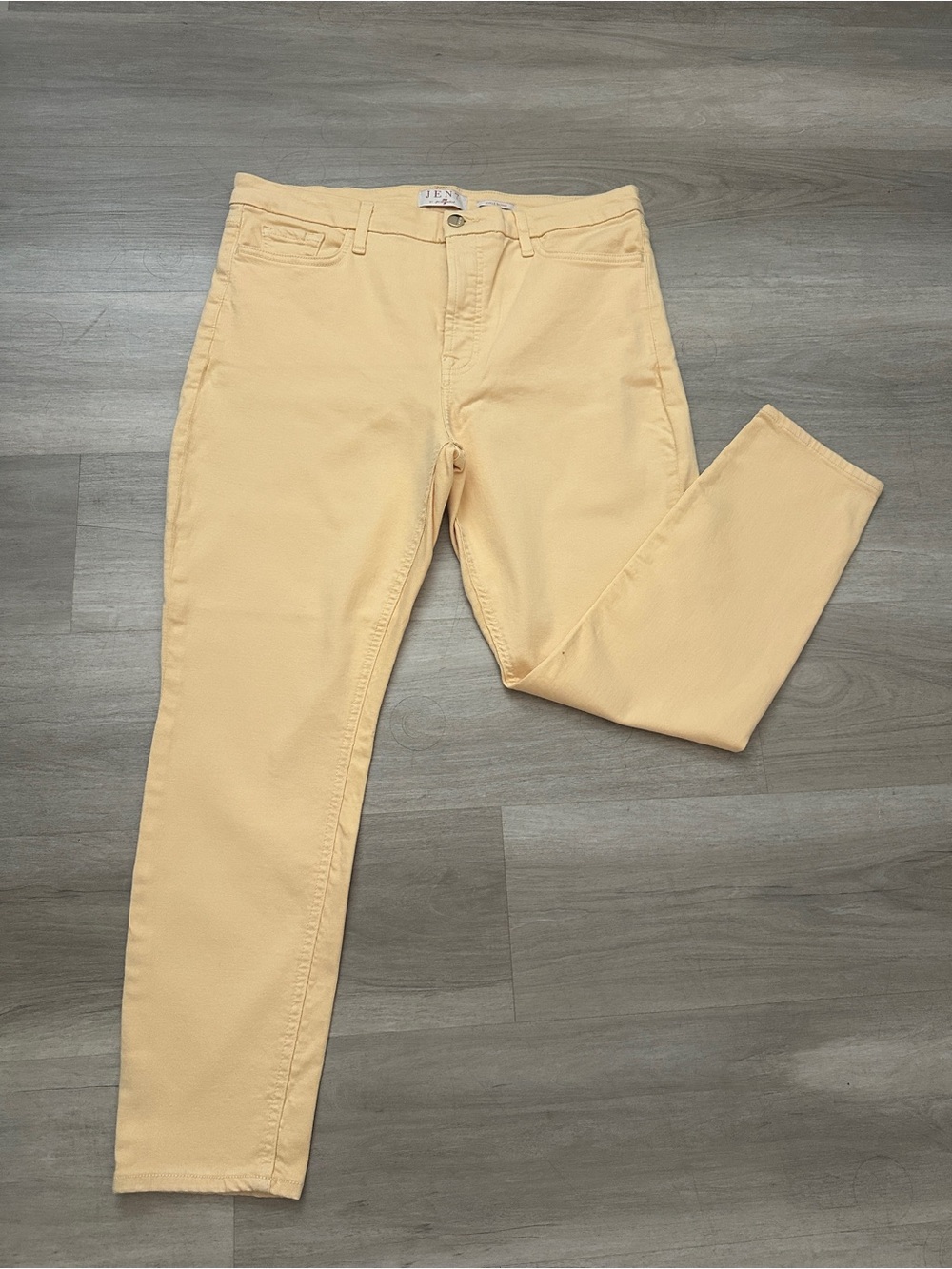 Skinny Jeans - Pale Yellow Cream Women's Denim